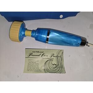 Vintage Dubl Duck Vibrating Massager Wand 2 Speed VB-7 Pearlescent Blue